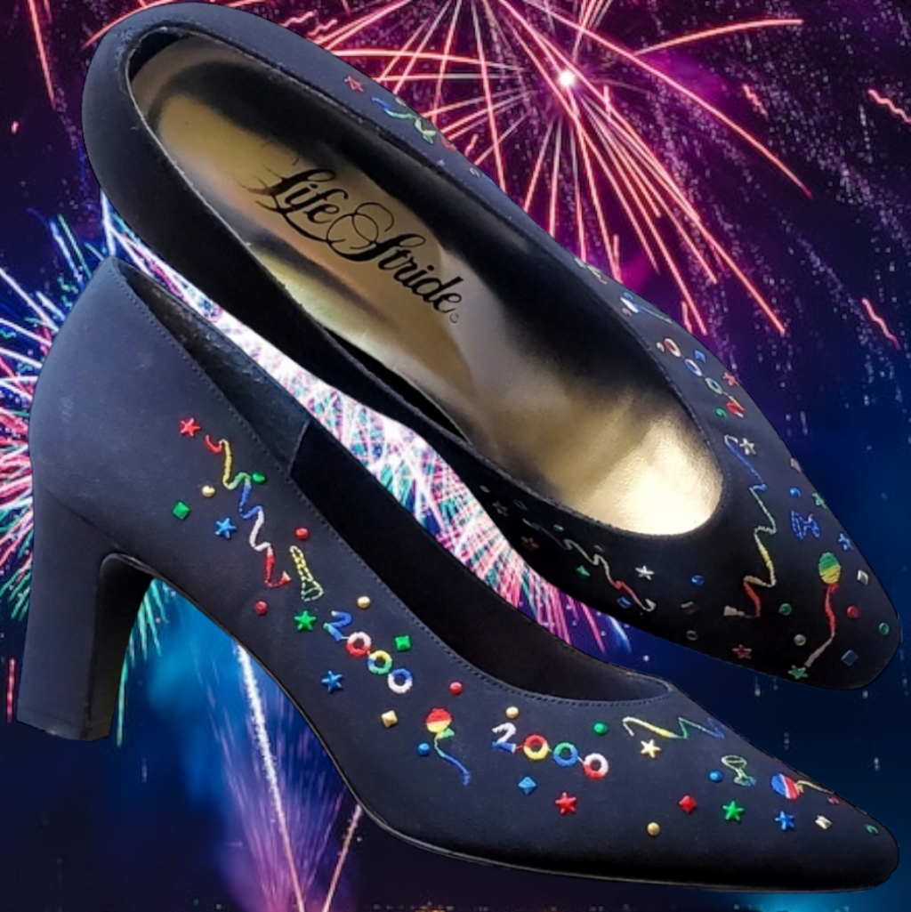 Vintage Y2k Nye 2000 Heels